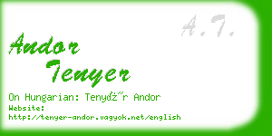 andor tenyer business card